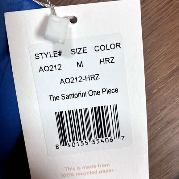 Andie NWT The Santorini One Piece Blue Size M - Picture 3 of 8